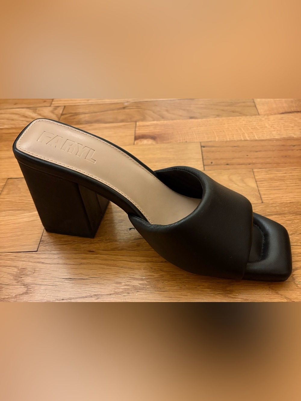 Faryl Black Chunky Heel